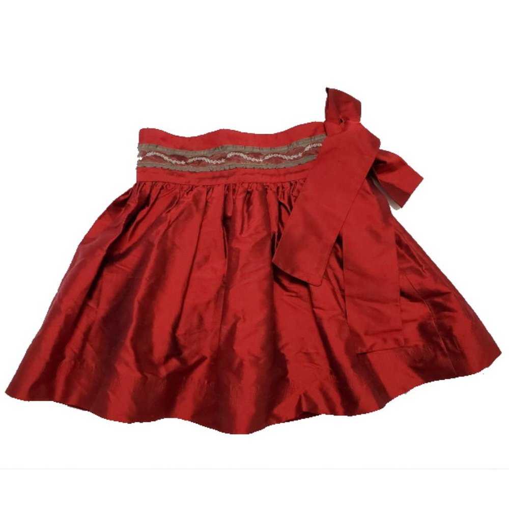 Red silk skirt Papo d' Anjo 6 years